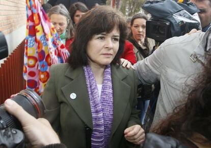 Ruth Ortiz, a su llegada a la Audiencia Provincial de Córdoba para declarar ante el juez.