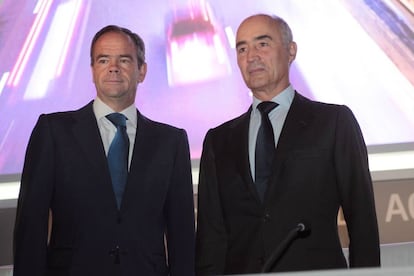 Íñigo Meirás junto a Rafael del Pino en una de las juntas de Ferrovial.