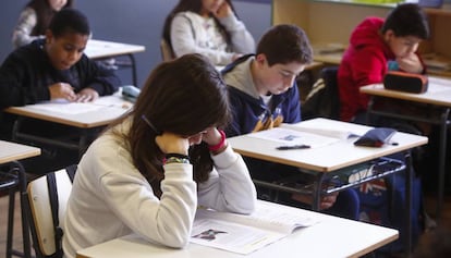 Alumnos de sexto de primaria en una escuela p&uacute;blica.