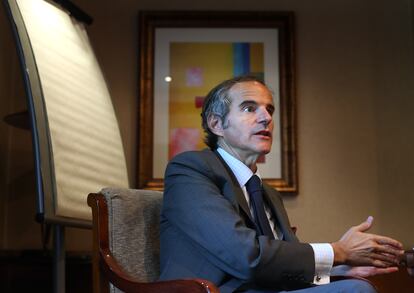 Rafael Mariano Grossi, director general del OIEA, durante la entrevista este miércoles en Madrid. 