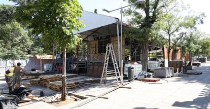 El corral en la Cuesta de Moyano, el 21 de agosto de 2017.