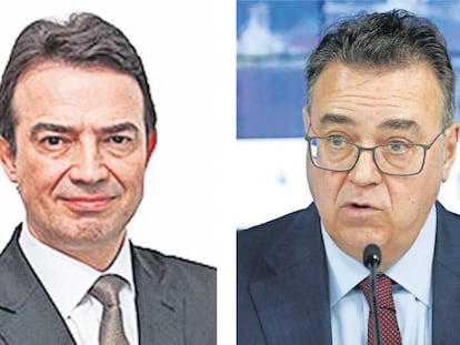 Arturo Gonzalo Aizpiri, futuro consejero delegado de Enagas, y su presidente, Antonio Llardén.