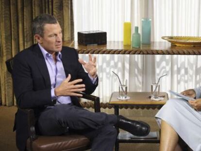 Un momento de la entrevista de Oprah a Armstrong.