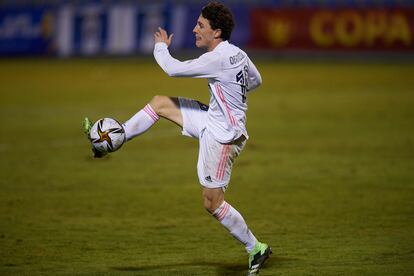 Álvaro Odriozola, contra el Alcoyano en la Copa del Rey.