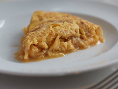 Un pincho de tortilla de patata.