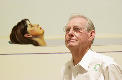 Wayne Thiebaud, en el Whitney de Nueva York, en 2000, cuando el museo le dedicó una retrospectiva.