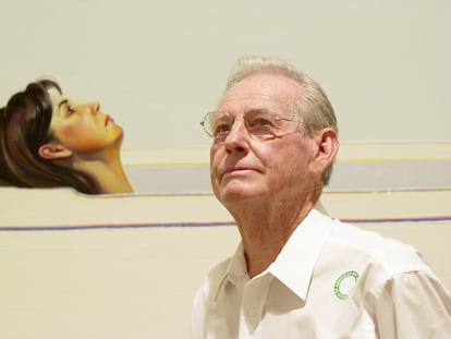 Wayne Thiebaud, en el Whitney de Nueva York, en 2000, cuando el museo le dedicó una retrospectiva.