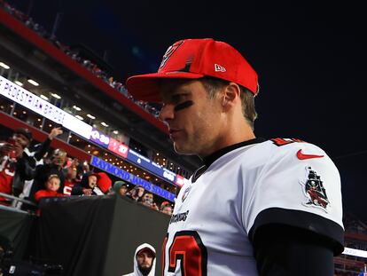 Tom Brady, tras el partido entre los Buccaneers y los Rams, este domingo en Tampa, Florida.