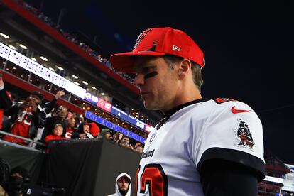 Tom Brady, tras el partido entre los Buccaneers y los Rams, este domingo en Tampa, Florida.