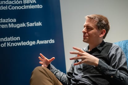 John Jumper, a senior researcher at DeepMind, during an interview with EL PAÍS at the BBVA Foundation’s headquarters in Bilbao, Spain.

