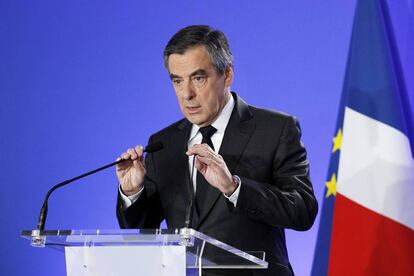 El candidato conservador François Fillon.