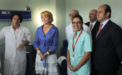La presidenta de la Comunidad de Madrid, Esperanza Aguirre, inaugura el hospital de Torrejón de Ardoz.