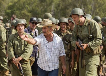 Mel Gibson durante el rodaje de 'Hasta el último hombre'.
