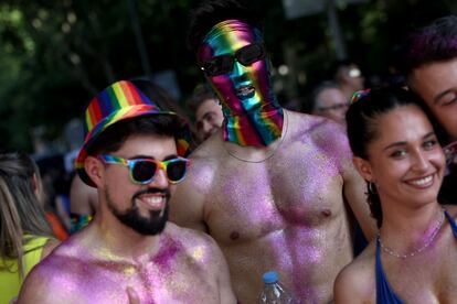 Participantes en el desfile del Orgullo en Madrid. 