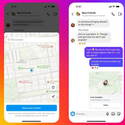 Compartir ubicación en los mensajes directos de Instagram