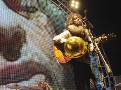 The Flaming Lips durante su actuación en el festival.