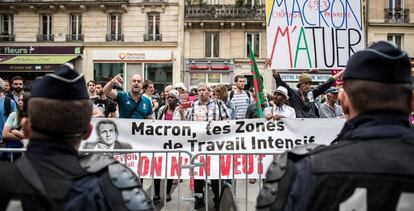 Protestas contra la reforma laboral en Francia.