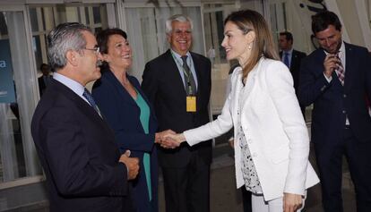 Letizia, este jueves en la presentaci&oacute;n del D&iacute;a Mundial.  