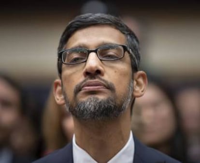 Sundar Pichai, en el Congreso de EE UU, en diciembre del año pasado.