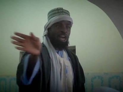 Abubakar Shekau en una imagen extra&iacute;da de un v&iacute;deo propagand&iacute;stico.