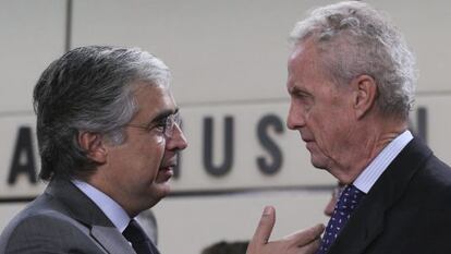Pedro Moren&eacute;s (derecha) junto al ministro de Defensa portugu&eacute;s.  