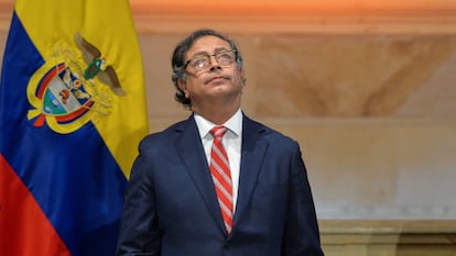 El presidente de Colombia, Gustavo Petro, asiste a la apertura de una nueva sesión legislativa del Congreso de Colombia el 20 de julio de 2023.