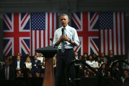 El presidente Obama da un discurso en Londres