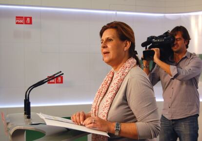 Rosa Torres, en la sede del PSOE andaluz.