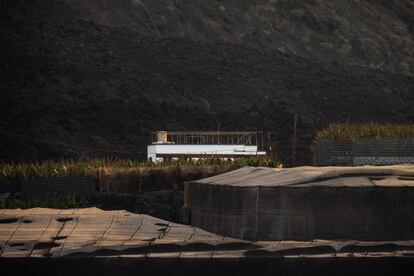 La vivienda de Rodríguez, en una imagen tomada desde el mar el 11 de octubre.
