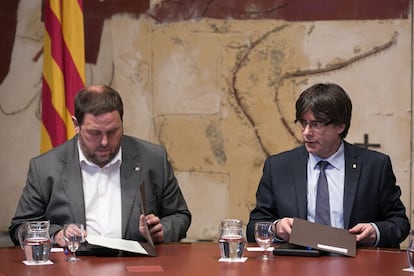 Oriol Junqueras i Carles Puigdemont.