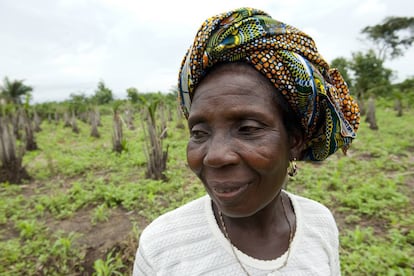 Una campesina en Woukpokpoe (Benín).