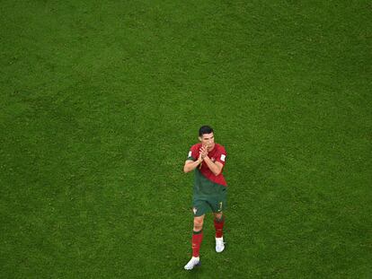 Cristiano Ronaldo, en el partido contra Uruguay.