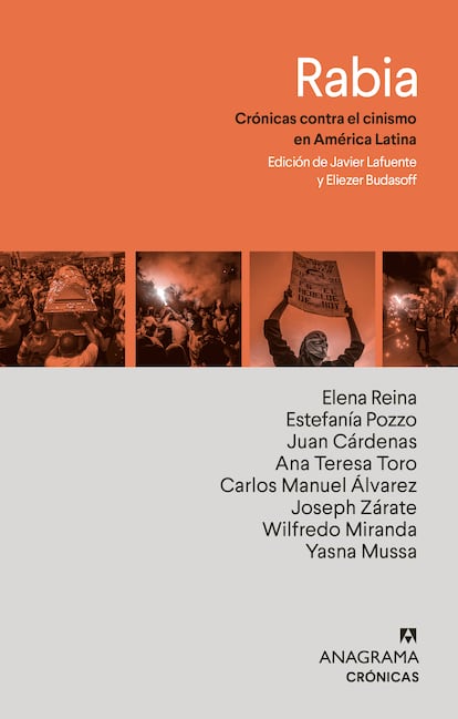 Portada del libro 'Rabia.Crónicas contra el cinismo en Amércia Latina'. EDITORIAL ANAGRAMA