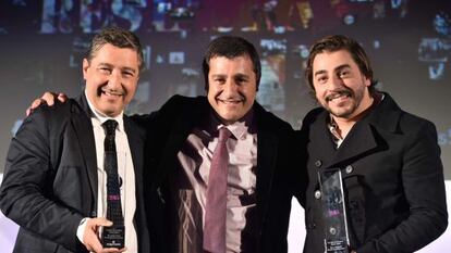 Joan, Josep e Jordi Roca, depois da premiação.