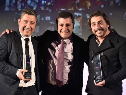 Joan, Josep e Jordi Roca, depois da premiação.