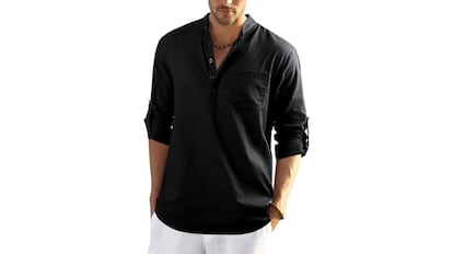 Esta es la camisa de lino para hombre más vendida de Amazon.