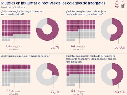 Abogadas al poder en los colegios de abogacía