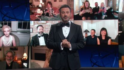 El comediante Jimmy Kimmel fue el presentador de una gala extraña con todos los candidatos en sus casas.