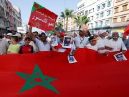 Marcha a favor de la reforma, el domingo en Casablanca (Marruecos). 