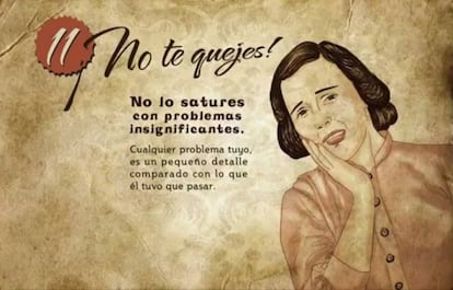 Una de las páginas de la 'Guía de la buena esposa', editado en 1953 para las mujeres que hacían el Servicio Social en la Sección Femenina de la Falange Española de las JONS.