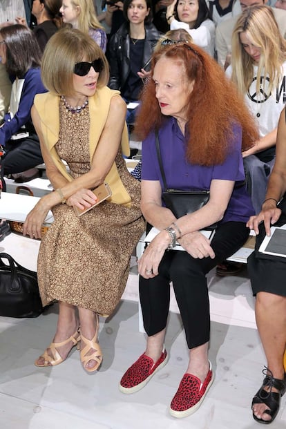 Anna Wintour y Grace Coddington. Sin ellas no hay desfile.