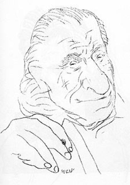 Charles Bukowski visto por Tullio Pericoli.