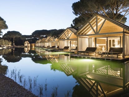 Exterior de las Bio-Pool Suites del hotel Sublime Comporta, en la región portuguesa del Alentejo.