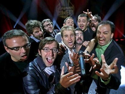 Los 10 cómicos fetiches de la Paramount Comedy, el pasado lunes en el teatro Coliseum.