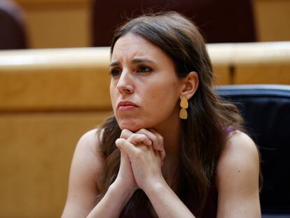 La ministra de Igualdad, Irene Montero, asistía el 19 de julio al pleno del Senado, en Madrid.