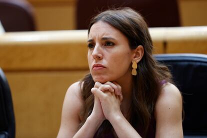 La ministra de Igualdad, Irene Montero, asistía el 19 de julio al pleno del Senado, en Madrid.