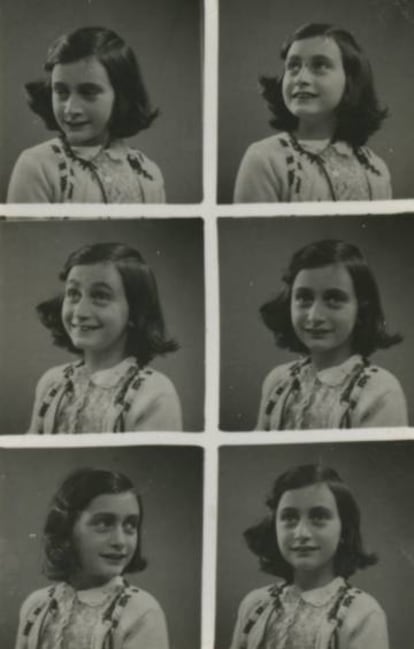 Fotografías de pasaporte de Ana Frank, de mayo de 1939.