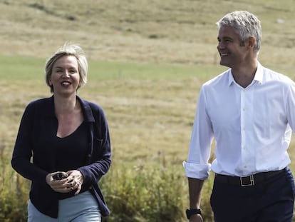 Laurent Wauquiez y Virginie Calmels, el pasado septiembre en Étables (Francia).