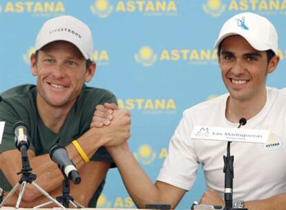 Lance Armstrong y Alberto Contador.