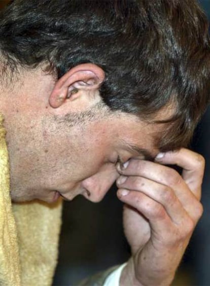 Sergi Xavier M. M., al inicio del juicio que se celebra contra él en Barcelona por una agresión racista